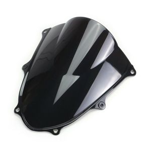 Para-brisa para motocicleta, preto transparente, bolha dupla, abs, adequado para suzuki gsxr 1000 k17 2017-2022