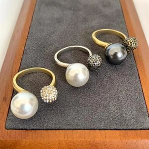 럭셔리 오픈 반지 대형 보석 다이아몬드 반지 두개골 헤드 링 커플 선물 약혼자 보석과 선물 상자 함께 선적