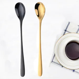 Spoons Long Handle Ice Scoop Coffee Cold Drink Mixing Spoon Cream Cuisine Outils Accessoires Cocina Accesorio