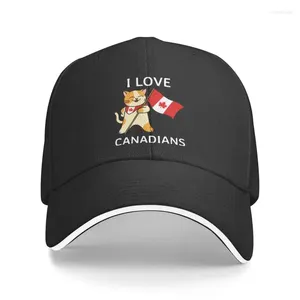 Bollmössor Personlig Kanada Flag Baseball Cap Sports Män kvinnors justerbara stolthet Canadian I Love Canadians Dad Hat Summer