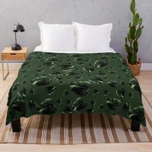 Cobertores Floresta Verde Veludo Queda Cobertor Decorativo Fino Macio Grande Macio Softs Roupa de Cama