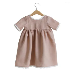 Mädchen Kleider Baby Party Sommer Süße Kinder Kleidung Geburtstag Prinzessin Spitze Baumwolle Hochzeit Kleid Kinder Kleidung