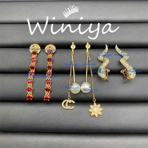 38% OFF Family Earrings/Gu Family's New Colorful Diamond Animal Plant Tassel for Women's Personality Temperament and Fashion Earrings