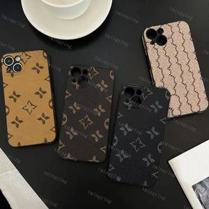 Fashion L Designer Leather Phone Cases For iPhone 15 Pro Max 14 13 12 Luxury Brand Cover G iPhone15 15Pro 15ProMax iPhone15ProMax Case