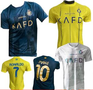 Al Nassr FC soccer Jerseys Ronaldo MANE 2023 2024 Home yellow away 22 23 24 CR7 Gonzalo Martinez Talisca Ghislain Konan Vincent Aboubakar men Football shirt Al-Nassr FC