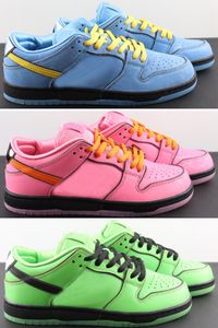 2023 Powerpuff Girls x 1 Low Flying Police Co Frand Cancual Cricket Shoes 3645