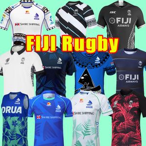 NEU 2023 2024 FIJI Home Away Rugby Trikots Sevens Shirt Thai Quality 23 24 Fidschi National 7 Rugby Trikots Shorts Training Weste 4xl 5xl
