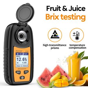 Aicevoos Digital Refractometer Brix Meter Sugar Content Measuring Instrument Fruit Juice Beverage Wine Beer 0-35% Range 231229