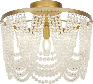 Chandeliers Chandelier Light Fixture 3-Light Semi Flush Mount Ceiling Small Crystal For Bedroom Hallway Entryway