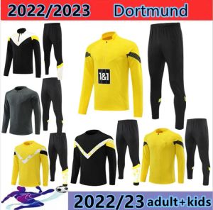 22/23 Tracksuits Soccer Sets BELLINGHAM HUMMELS BRANDT men and kids futbol de football training suit jogging chandal HAALAND Dortmund soccer jerseys tracksuit 08