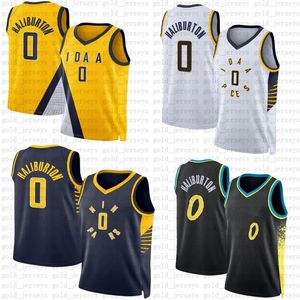 2023 City Tyrese Haliburton Basketball Jerseys Chris Duarte Buddy Hield Myles Turner Jalen Smith Isaiah