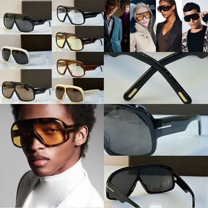 Mens Fashion Extra Large Sunglasses Womens High Quality Wave Mask Sunglasses Luxury Anti UV400 Glasses Top of the line Original Packaging Box FT0965