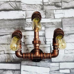 Duvar lambaları Vintage Loft Su Boru Lambası E27 Bar Restoran Endüstriyel Işıklar Fikstür Işık armatürü Steampunk