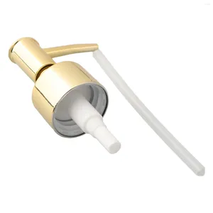 Liquid Soap Dispenser Convenient Plastic Press Head Fits 28/400 Thread Prevents Leakage Gold Silver Suitable For Creams Lotions 1Pcs