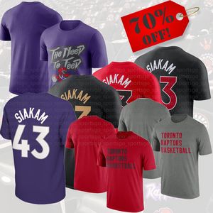 Homens Mulheres Marca Fãs Camisas de Basquete 43 Pascal Siakam 4 Scottie Barnes Torontos Tops Tees Adulto Senhora Esporte Manga Curta Camiseta American Street Roupas Casuais