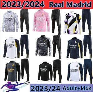 2023 2024 REAL MADRIDS Tracksuit Training Suit Vini Jr Bellingham 23 23 24 Real Madrides Long Rleeves Men Kids Football Sportswear Chandal Futbol Surowanie