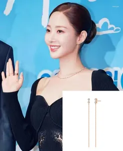 Baumelnde Ohrringe Line Stylish Park Min Young People von The Meteorological Agency Korean Drama TV für Frauen Mädchen Piercing