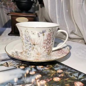 Canecas Cerâmica Americana Osso China Xícara de Café Terno Mulheres Alta Beleza Design Sentido Nicho High-End Luxury Tea