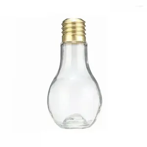 Water Bottles Innovative Light Bulb Drink Juice Cute Creative Glass Bottle Juicer Milk Summer Gifts For Kids Boys Girls