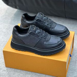 Designer de moda treinador tênis intage sapatos casuais virgils jacaré em relevo preto cinza marrom branco verde couro de bezerro francês ablohs sapato masculino mknbv000001