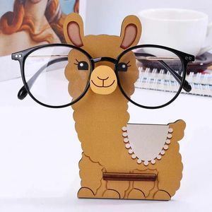 Sunglasses Frames Ncmama Cute Alpaca Glasses Storage Holders 3D Animal Eyeglasses Display Standing Personal Organizer Shelf Desk Decor