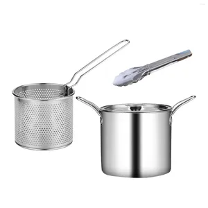 PANS DEEP FRIER POT Cuild Cuild Tool Narzędzie do smażenia kosza do imprezy kemping domowy piknik jadalnia