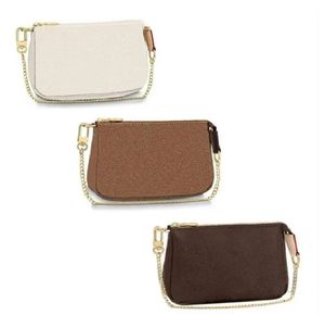 7A Sacos de Embreagem MINI POCHETTE ACESSÓRIOS Icônicos Moda Feminina Bolsa Noite Embreagem Zippy Cadeia Carteira Moeda Bolsa Telefone Sling Bag mini carteira com caixa original M58009