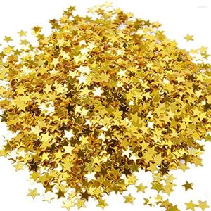 Decoração de festa 6000pcs 6mm estrela confete glitter folha metálica estrelas mesa para decorações de festival de casamento artesanato diy (dourado)