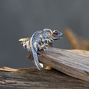 Justerbar ödla Ring Cabrite Gecko Chameleon Anole Jewelry Size Gift Idea Ship228U