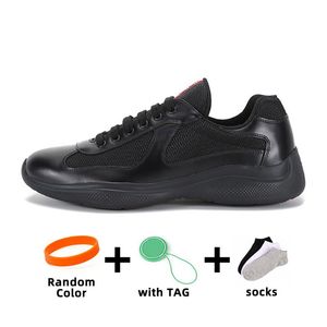 Designer Americas Cup Sapatos casuais de capa masculina Runner Sapatos de esportes femininos Sapatos de tênis de baixo top Men Borracha Sole Fabric Patent Leather atacado Treinador de desconto 38-46 Dz