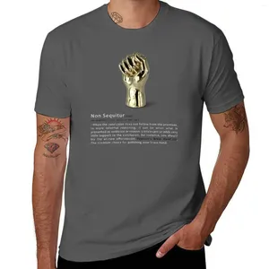 Herr t -skjortor mässing hand non sequitur - atletico mince t -shirt hippie kläder anime mens