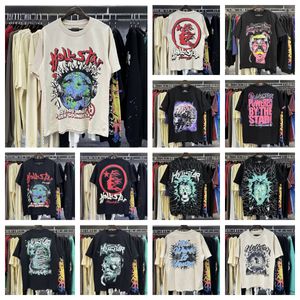 Hellstar T Shirt Mens Hip Hop Y2K Hellstar Online Graphic Printing Oversizezed Okoła szyja Tshirt Gothic krótkie rękawy