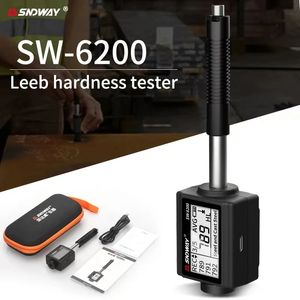 SNDWAY Mini Digital Hardness Tester SW-6200 Units For Hrc Hrb Hb Hl Hv Hs Pen-type Metal Stainless Steel Durometer Sclerometer 231229