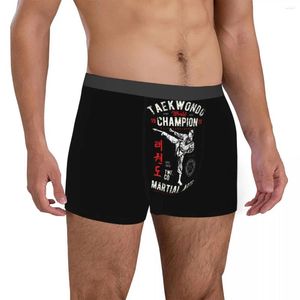 Cuecas masculinas boxer briefs taekwondo artes marciais lance travesseiro para venda cuecas exóticas criativo engraçado novidade primavera wearable