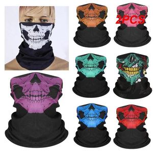 Bandanas 2pcs BALACLAVA Full Face Mask Ski Summer Cooling Neck Gaiter UV Protector Motorcycle Biegla Taktyczny kaptur dla