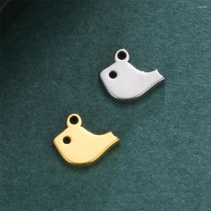 チャーム10pcs/ lot卸売ステンレス鋼かわいい鳥小さなペンダントネックレスイヤリングdiyジュエリー製造用品アクセサリー