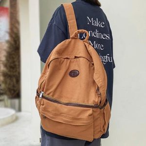 Backpack Trendy Canvas Girl Boy Brown Laptop Bag Fashion Vintage Lady School Women Male College Men Female Retro Travel Book