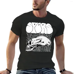 Men's T -skjortor Spors - främmande skalle t -shirt för en pojke toppar svarta herrar lång