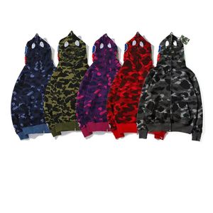 Tasarımcı Köpekbalığı Erkek Hoodie Erkek Kadın Tatlı Ceket Köpek Sanatı Desen Hoodies Yüksek kaliteli kazak Joggers Womens Sweatshirt pamuk ceket kapüşonlu kıyafetler 01