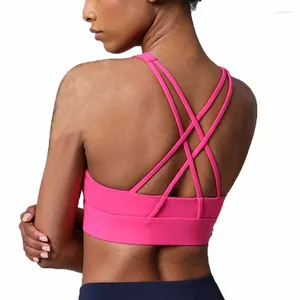 Yoga Outfit Women's Underwear Sports Bra Zipper Soft Stretchy Workout Breathable Crop Tops Gym Training Fitness Sleeveless Vest