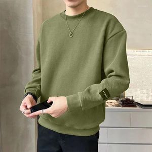 Männer Hoodies Herbst/Winter Mode Marke Einfarbig Twill Rundhals Plüsch Verdickt Lose Und Vielseitige Hübsche Casual Pullover