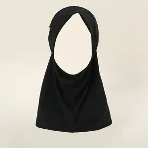 Lenços Mulheres Islâmicas Lenço Muçulmano Cor Sólida Turbante Árabe 50/40cm Desgaste Diretamente Instantâneo Hijab Cozy Khimar