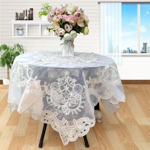 Table Cloth Square 100cm European Center Embroidered Hollow Tablecloth Air Conditioning Washing Machine Furniture Dust Cover