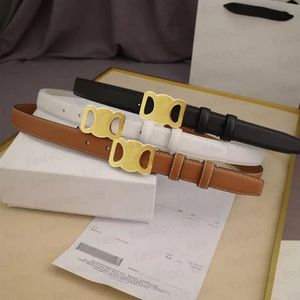 Fashion Smooth Buckle Retro Design Thin Waist Belts Men Womens Width 2 5CM Genuine Cowhide 3 Color Optional315p