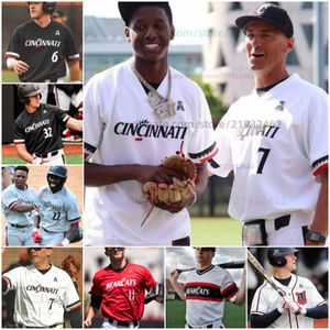 Passen Sie Cincinnati Griffin Hugus Bearcats NCAA College Baseball-Trikots mit beliebigem Namen und beliebiger Nummer an. Trägt Carson Marsh Joey Hurth Luke Sefcik Brenden Garula