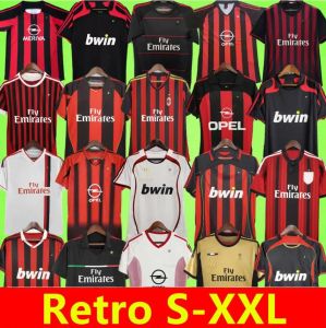 Retro Soccer Jerseys 95 96 02 03 04 05 06 07 09 10 11 12 13 14 Ac Kaka Milan Ibrahimovic Weah Maldini Football Shirts 2006 2007 2008 2009 2010 Pirlo Baggio