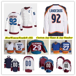 Nathan MacKinnon Hockey Jersey Mikko Rantanen Cale Makar Gabriel Landeskog Caleb Jones Alexandar Georgiev Miles Wood Valeri Nichushkin Devon Toews AVALANCHES KID