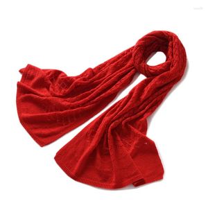 Halsdukar 2024 Autumn Winter Women Cashmere Sticked Scarf Solid Color Poncho Hollow Out Fashion Capes Lady High Quality