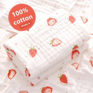 Blankets 110 110cm Natural Muslinlife Dragonfly Cotton 6-layers Baby Gauze Bath Towel Bamboo Muslin Born Blanket Swaddle
