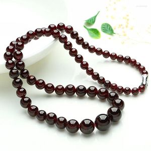 Choker Natural Garnet Beaded Necklace Women Healing Gemstone Fine Jewelry Genuine Stone Beads Necklaces For Girlfriend Mom Gifts